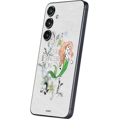 Disney The Little Mermaid Ariel and Flounder Art Galaxy S25 Skin